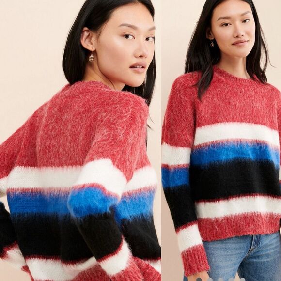 Anthropologie Raga Taylor Pullover Sweater | Multicolor Stripe | Size medium - Picture 7 of 13